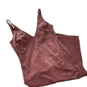 Forever 21 Women's Burnout Velvet Striped Dress